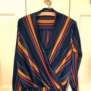 ASOS multicolored striped blouse